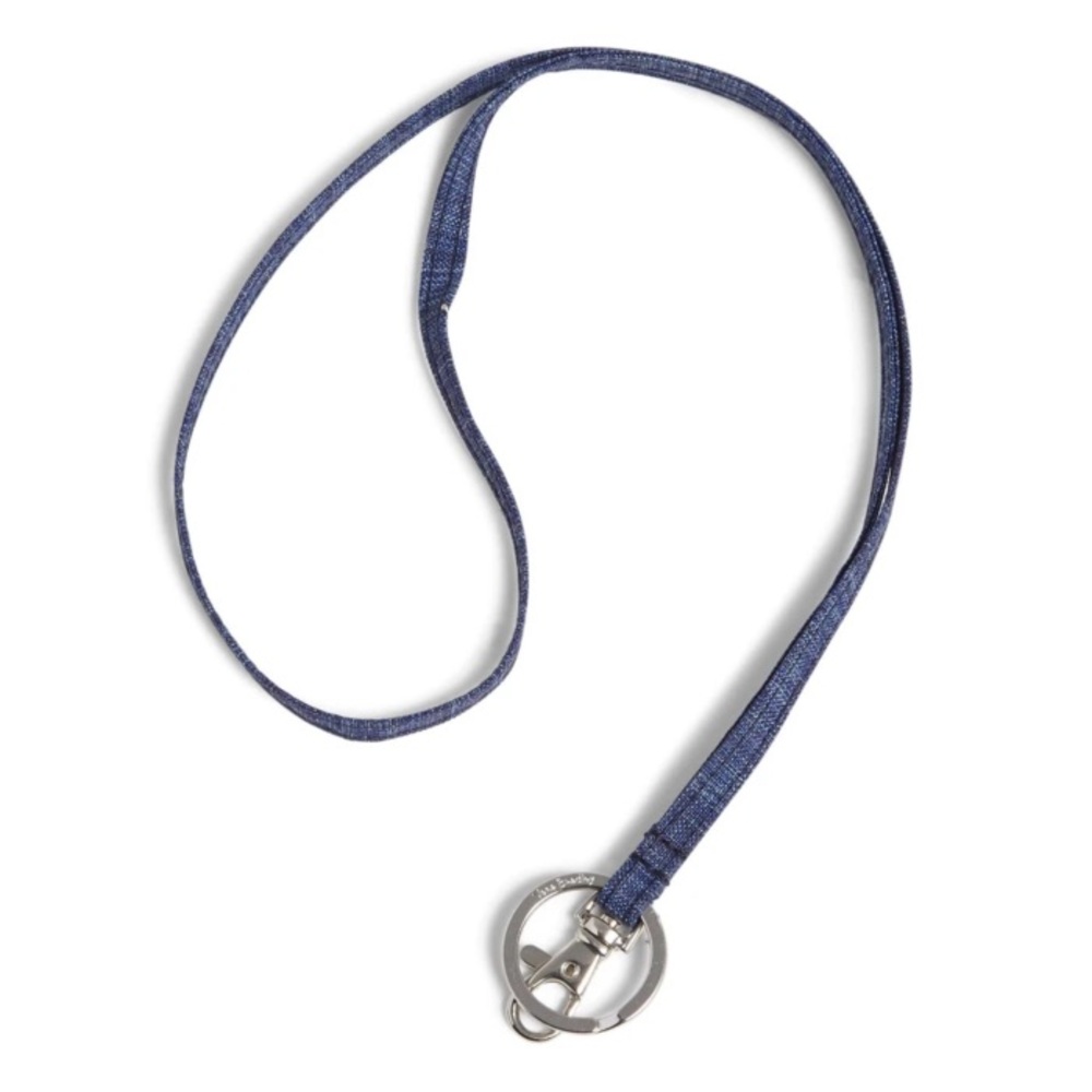 LMT: Vera Bradley Moonlight Navy Lanyard with Silver Accent